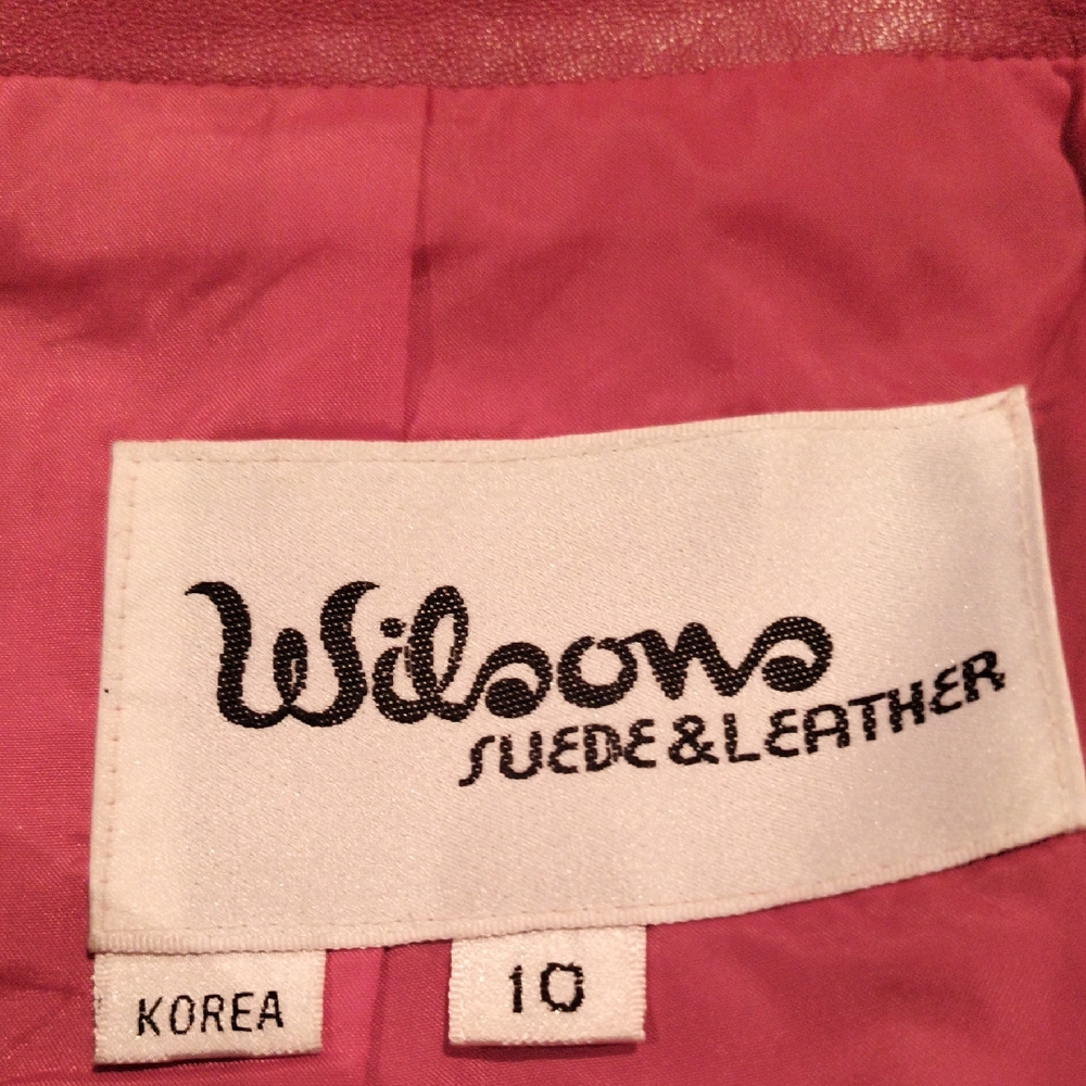 FINAL PRICE Wilsons Suede & Leather Red Seamed Skirt Size 10